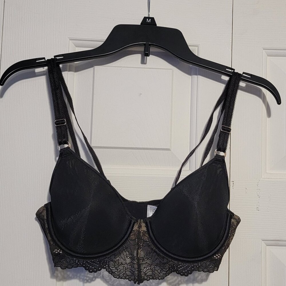 Sofia Intimates Full Coverage Lace Spacer Bra, Black, 34A